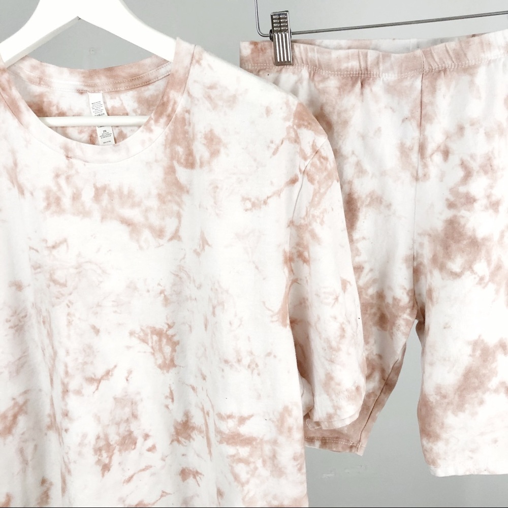 NEW Tie dyed Spring Set Shirt shorts Spring S-3X - Picture 8 of 11
